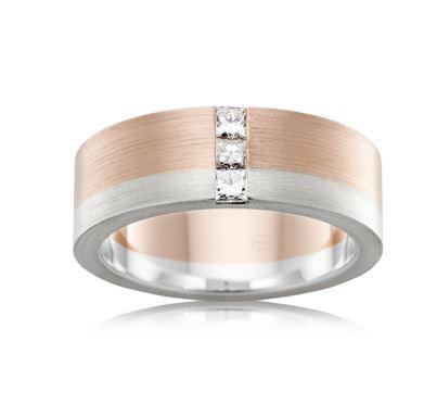 18ct Multitone Gents Diamond