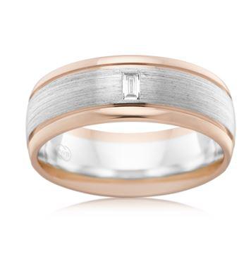 18ct Multitone Gents Diamond