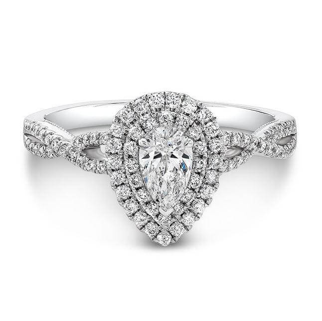 Pear Shape Diamond Twisted