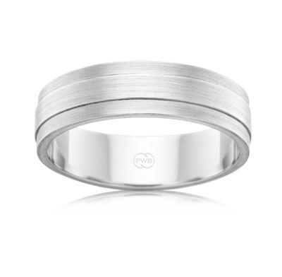 White Metal Mens Brushed