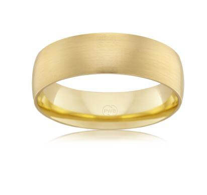 Yellow Gold Mens Satin