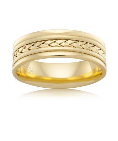 Yellow Gold Mens Braided
