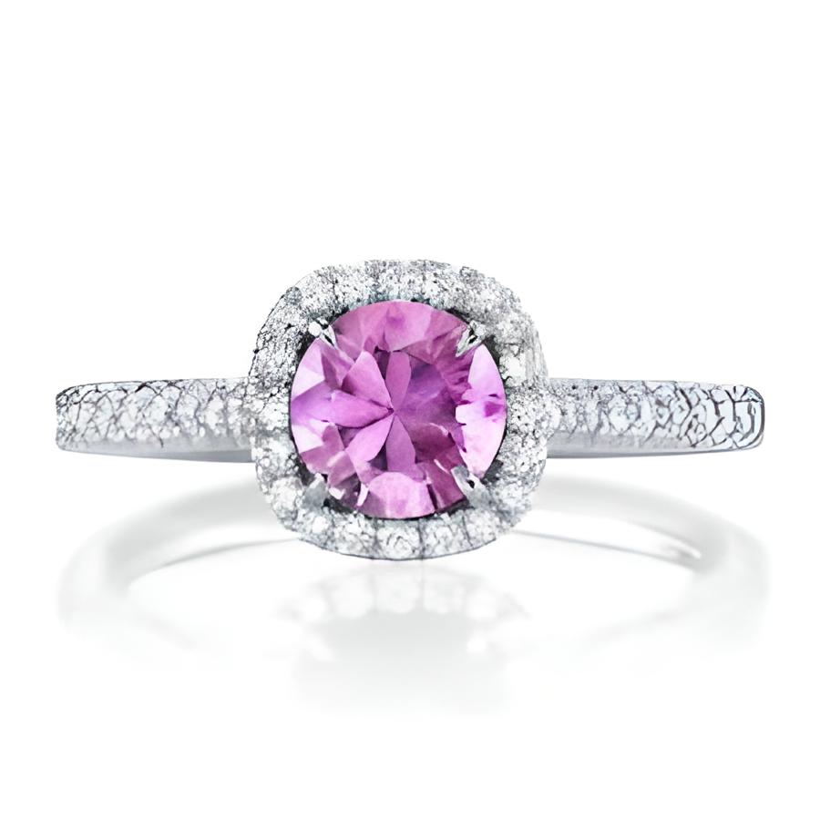 18ct White Gold Pink