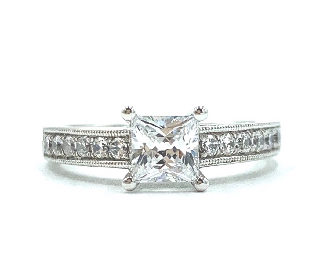 Princess Cut Solitaire Engagement