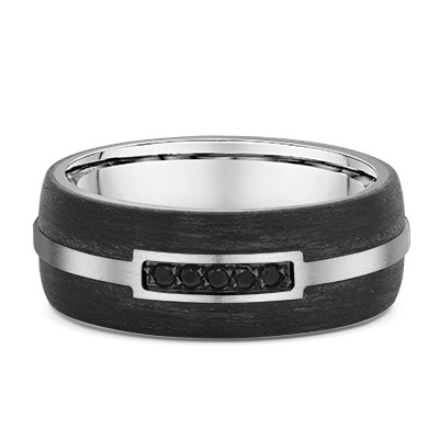 9ct White Gold Black