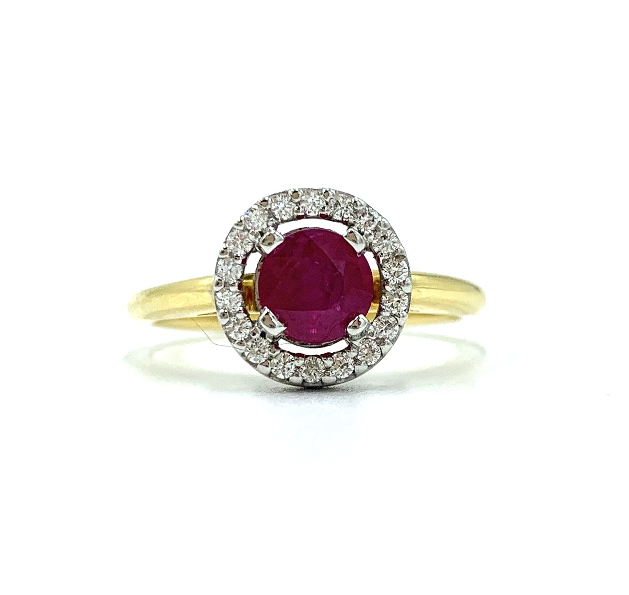 18ct Two Tone Ruby