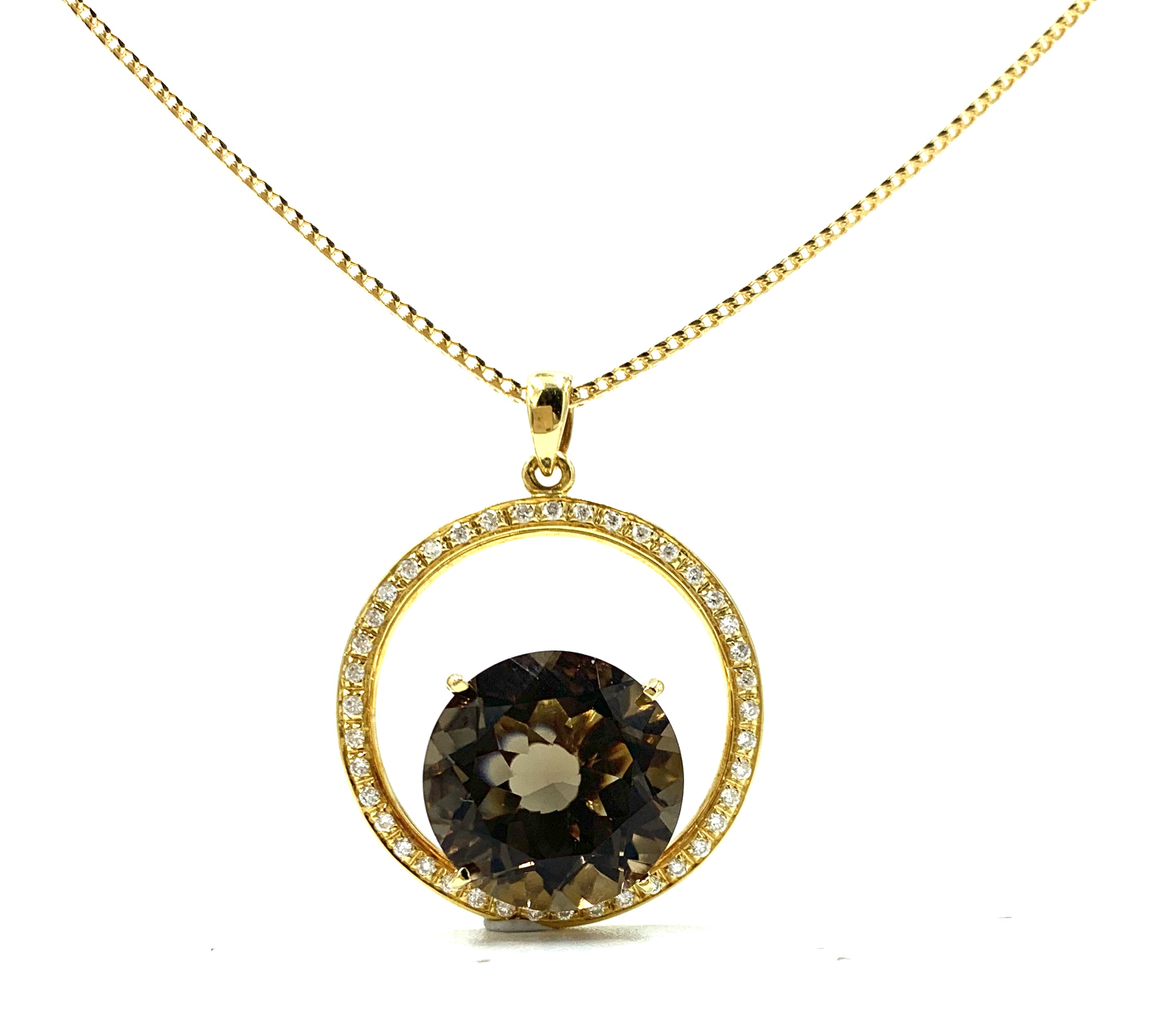 18ct Yellow Gold Smokey