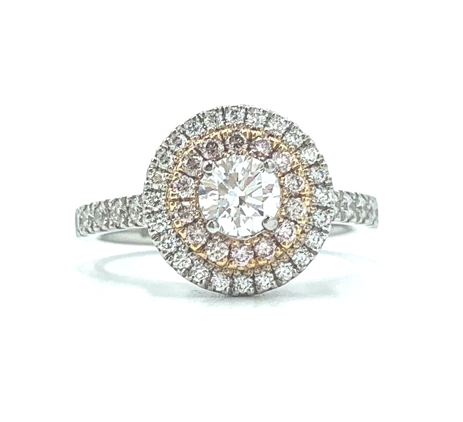 Double Halo Engagement Ring