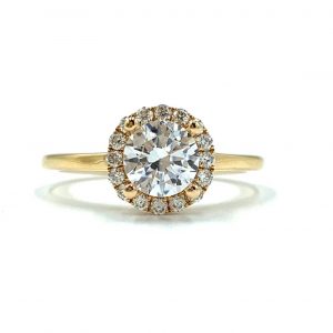 Brilliant Cut Diamond Ring With Pear Shape Sides – FJ2489Pear Shape and Side Brilliant Cut Diamonds Engagement Ring -(D)25025 Brilliant Cut Halo Diamond Ring -(D)23563