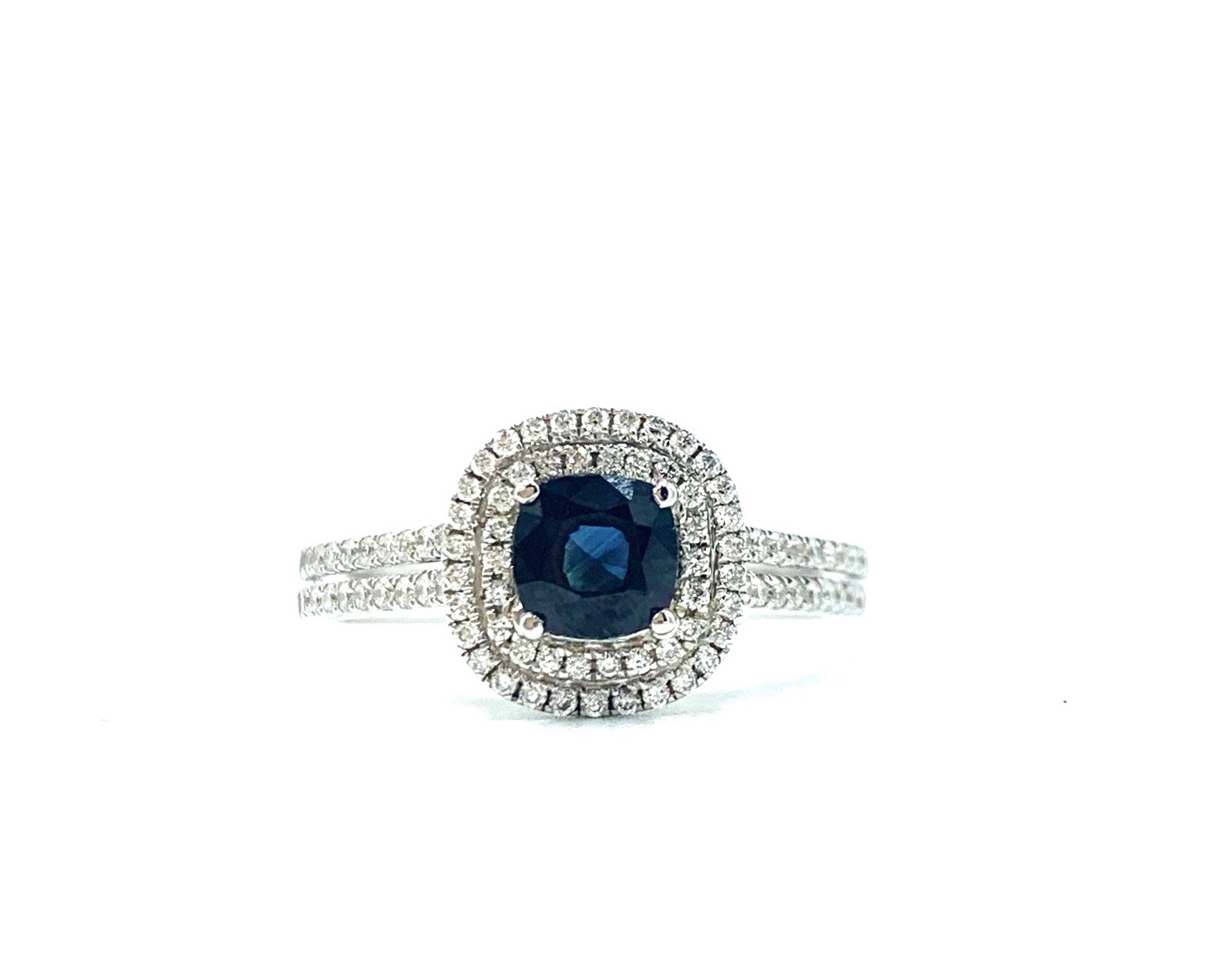 18ct White Gold Double
