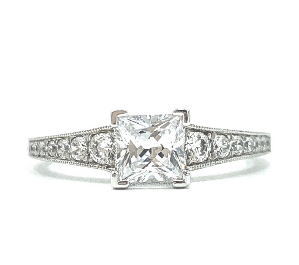 Princess Cut Solitaire Engagement