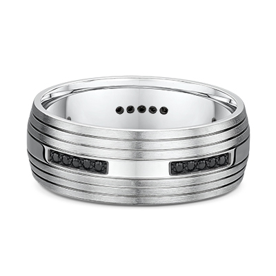 9ct White Gold Stripe