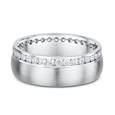 White Metal Channel Pave