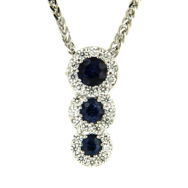 halo sapphire drp pendant