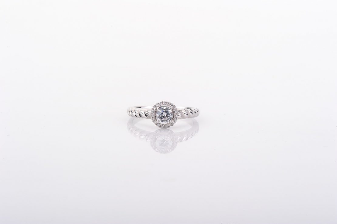 Emerald cut diamond ring