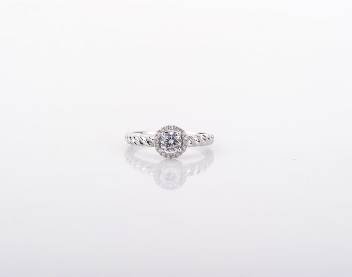 Emerald cut diamond ring
