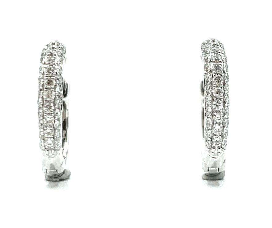 18ct White Gold Huggie