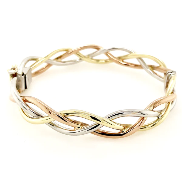 Italian Braided Hinged Bangle