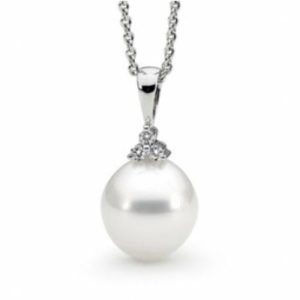 18ct white gold south sea pearl pendant