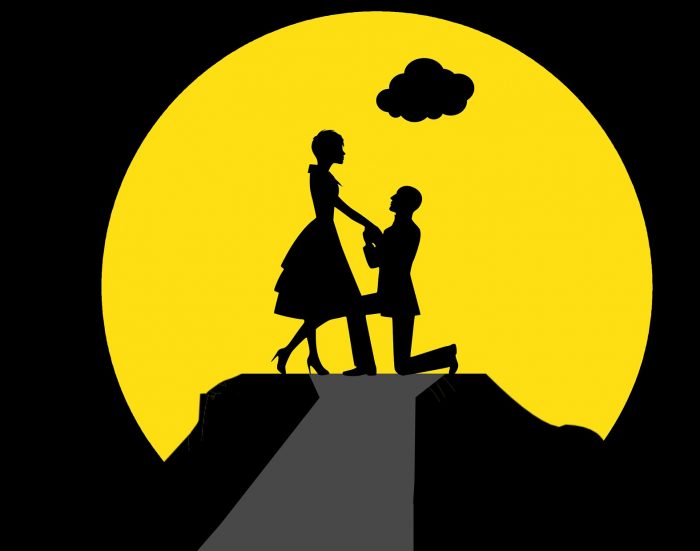 couple proposal graphic illustration