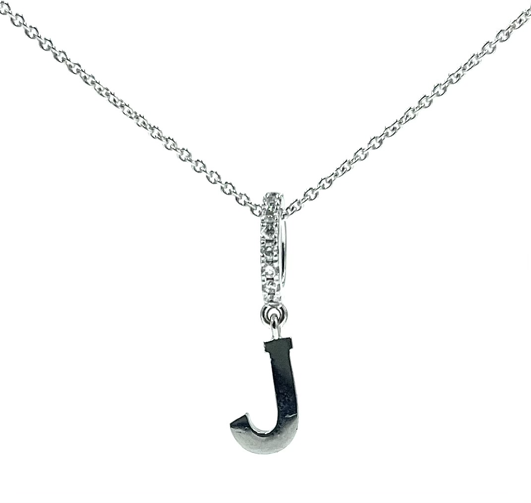 18ct White Gold Initial