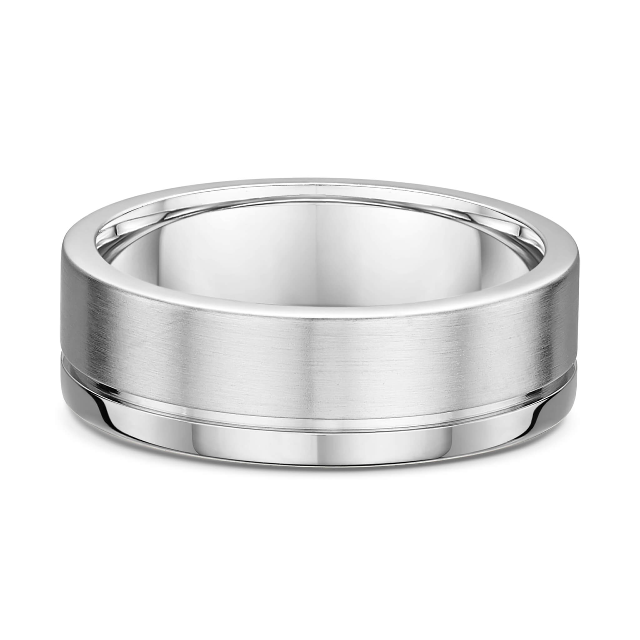 White Metal Flat Wide