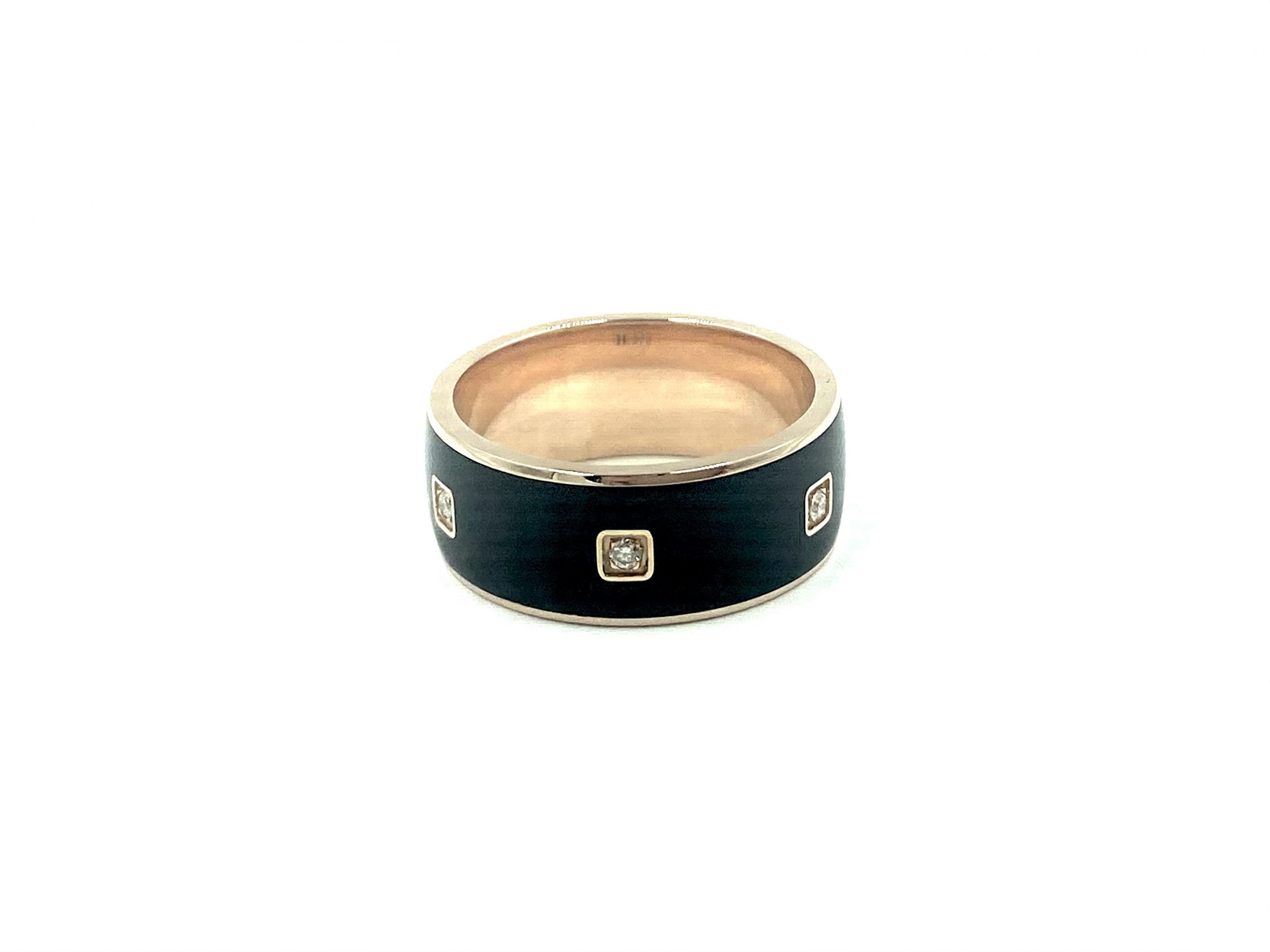 9ct Rose Gold Black
