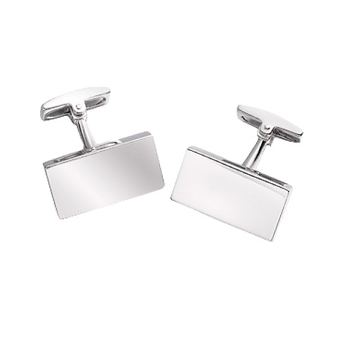 Hoxton Rectangle Shiny Cufflinks-0.74.1091