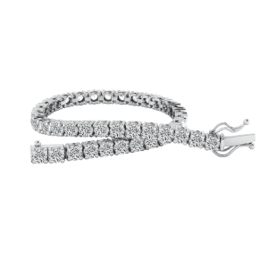 18ct white gold diamond set tennis bracelet