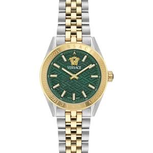 ladies versace green dial two tone bracelet