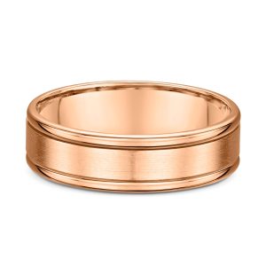 Rose Gold Brushed And Polished Flat Wedding Ring-1138008R
