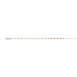 9ct yellow gold paperclip necklace.