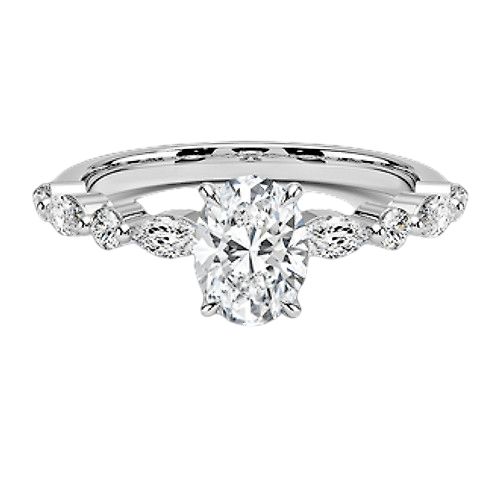 Oval Solitaire and Side