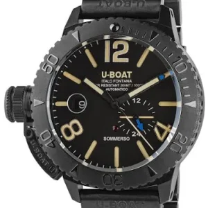 Gents uboat black sommerso in bracelet