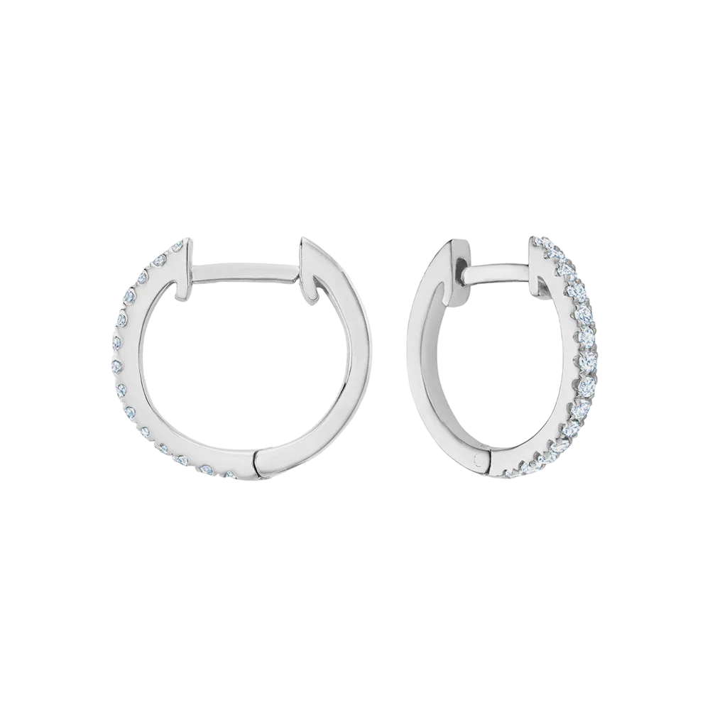 18ct White Gold Huggie
