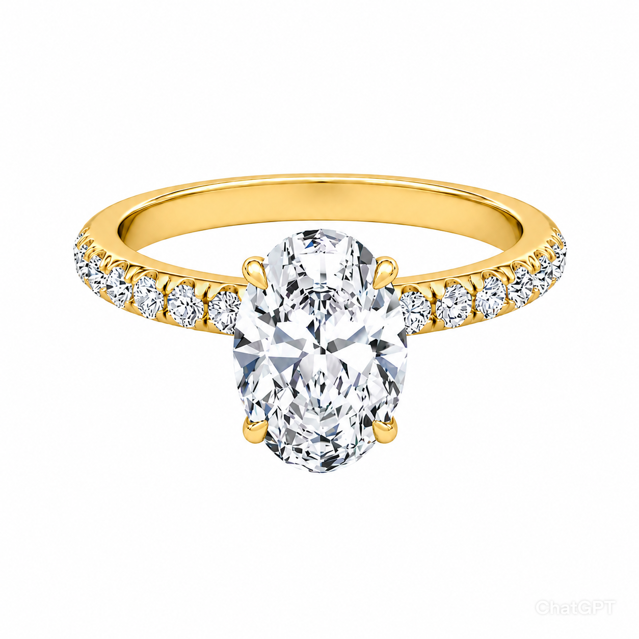 Oval Solitaire Diamond and