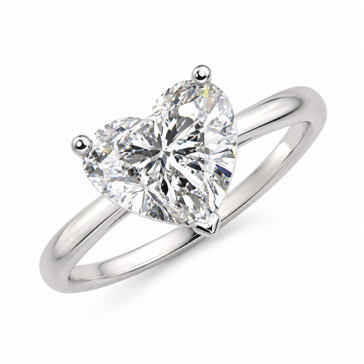 Heart Shaped Diamond Solitaire