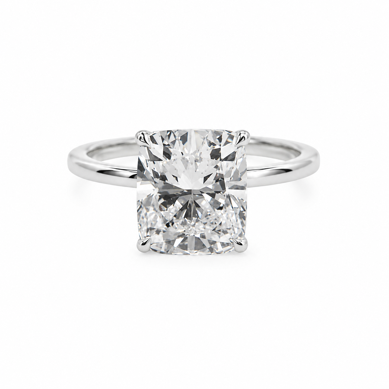 Cushion Cut Solitaire Engagement