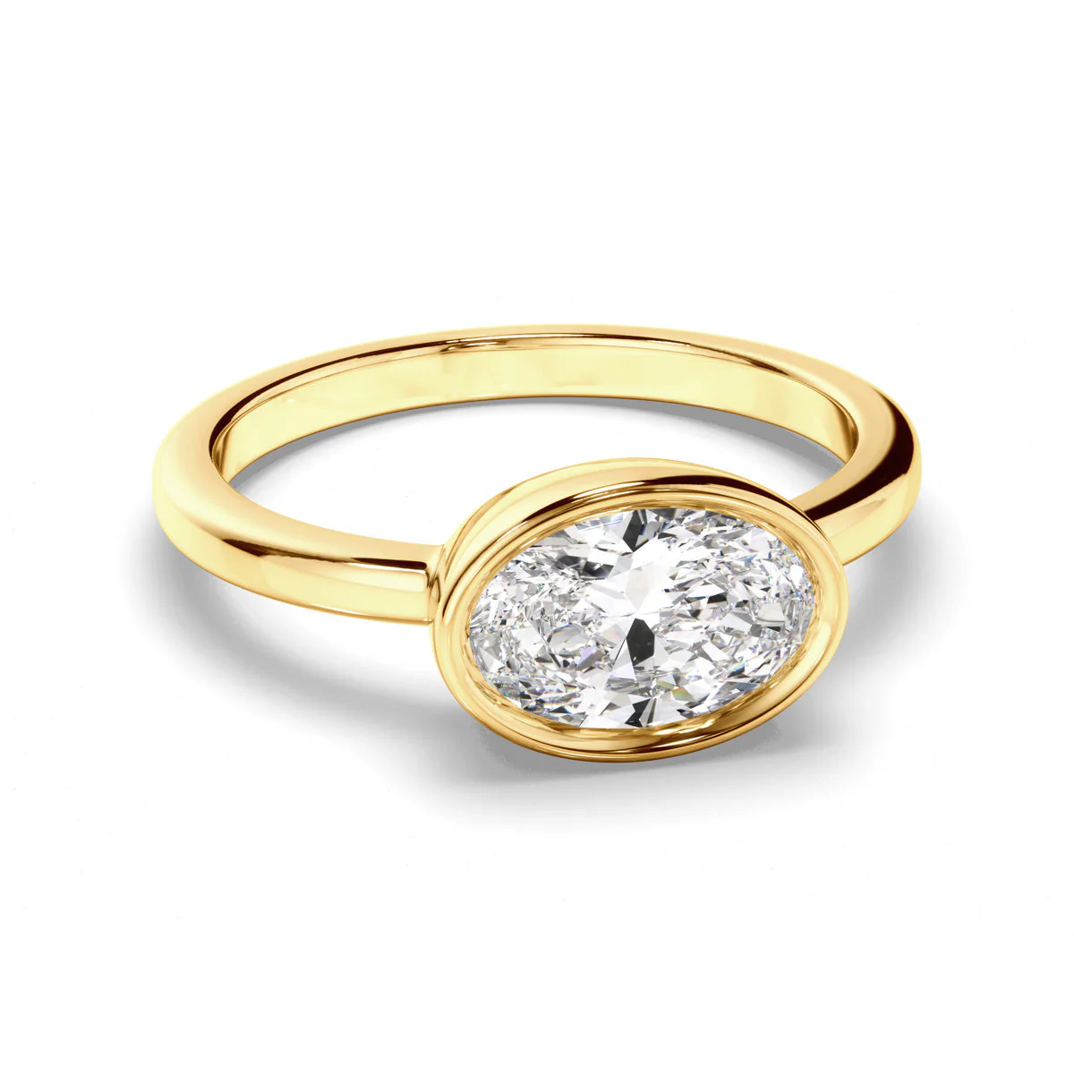 Oval Bezel Set East